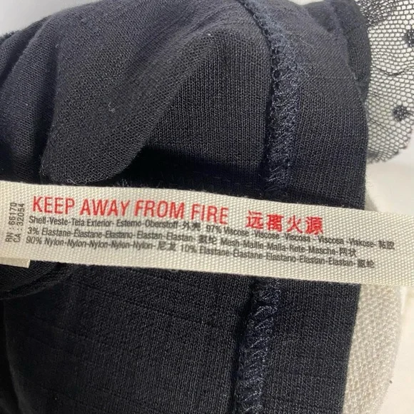 Free People black cami with mesh trim size xs grunge fairy whimsigoth - Picture 7 of 7